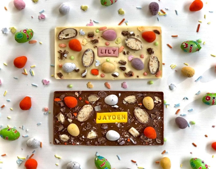 Personalised Easter chocolate bars