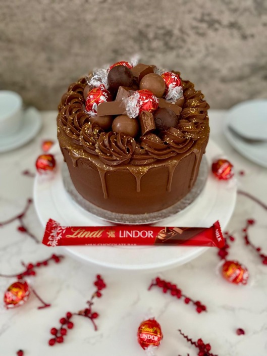 Chocolate Fudge Lindor Cake