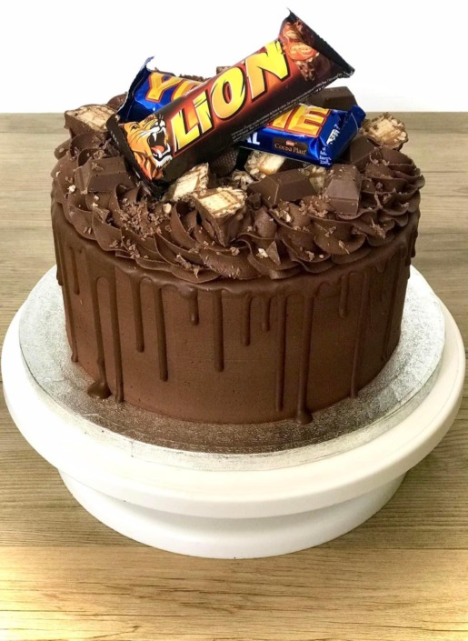 Lion & Yorkie Bar Cake